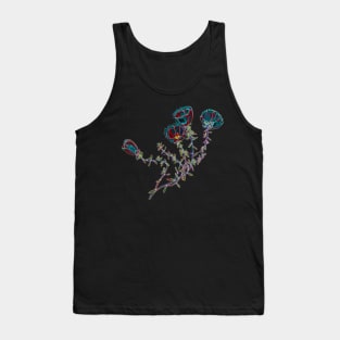 Black Panther Art - Glowing Flowers in the Dark 3 Tank Top